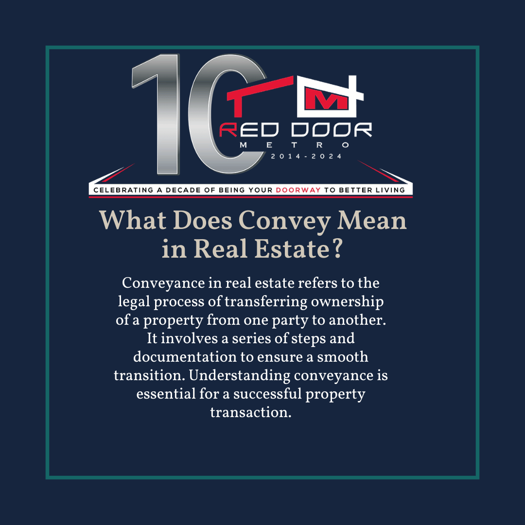What Does Convey Mean in Real Estate