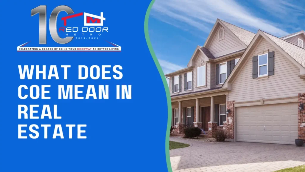 what does coe mean in real estate