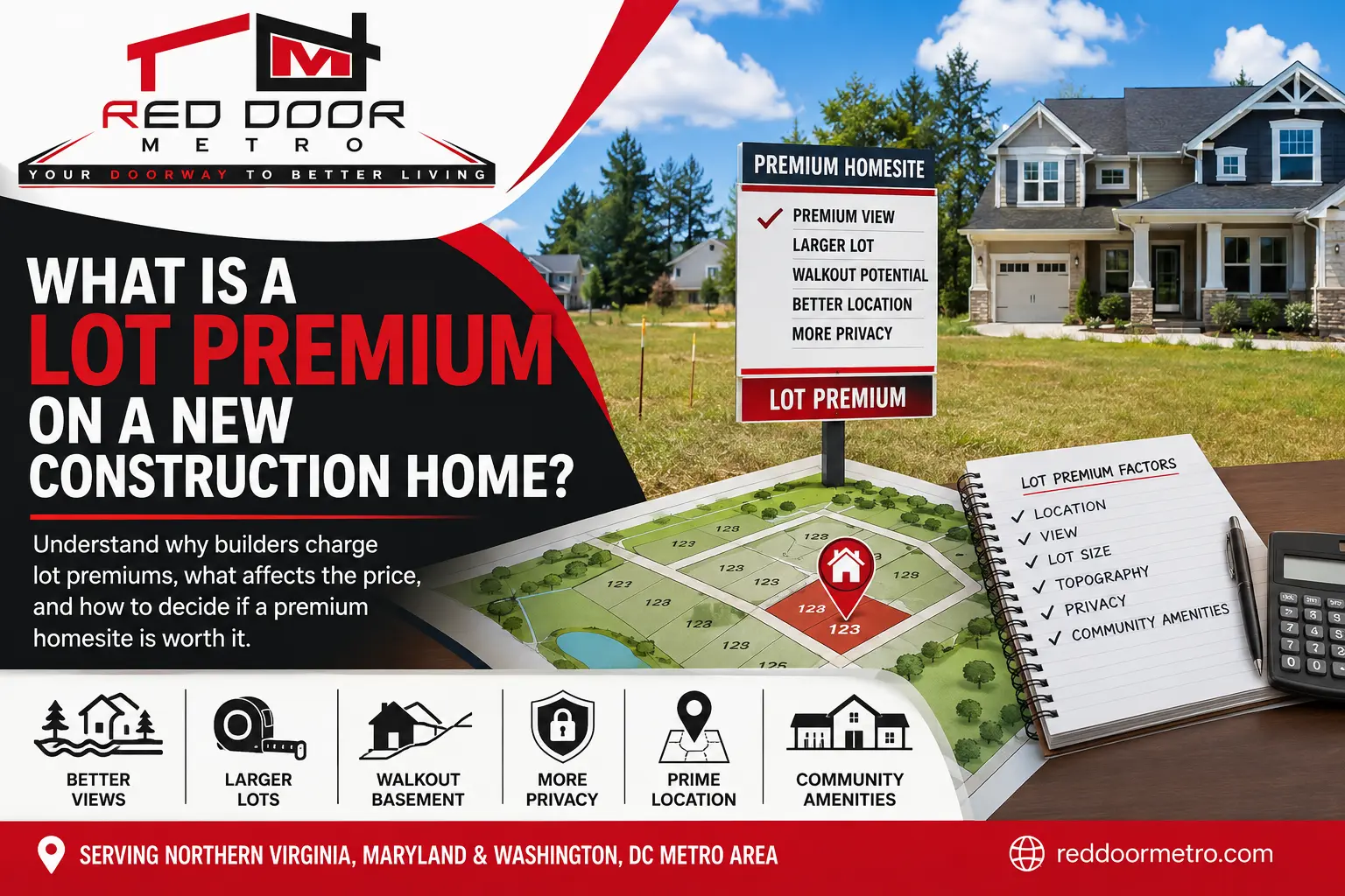 Lot premium explained for buyers of new construction homes